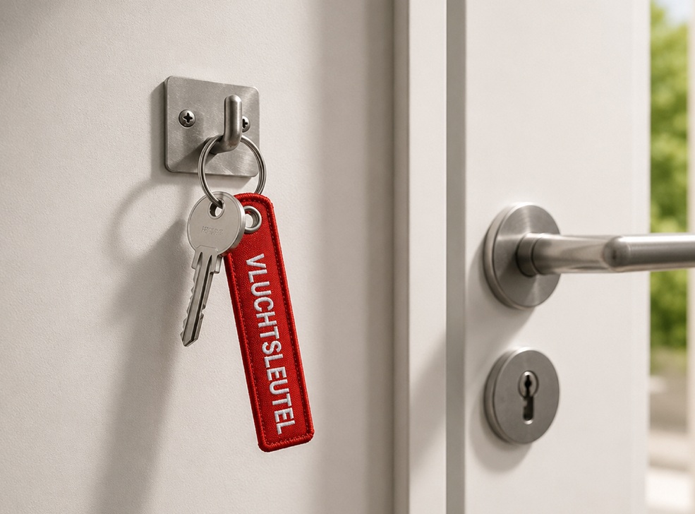 vluchtsleutelhanger veiligheid brandweer