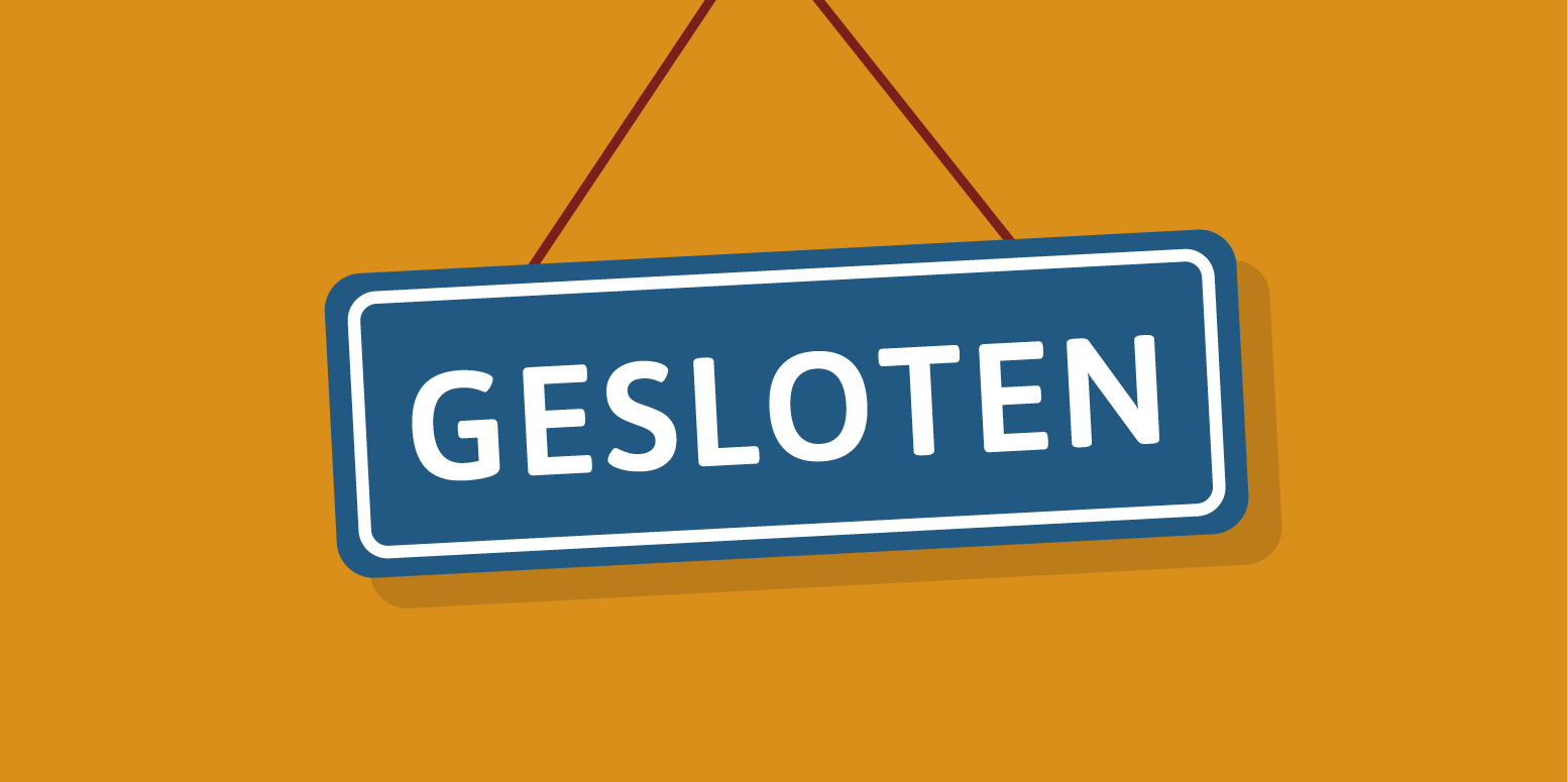 Kantoor gesloten